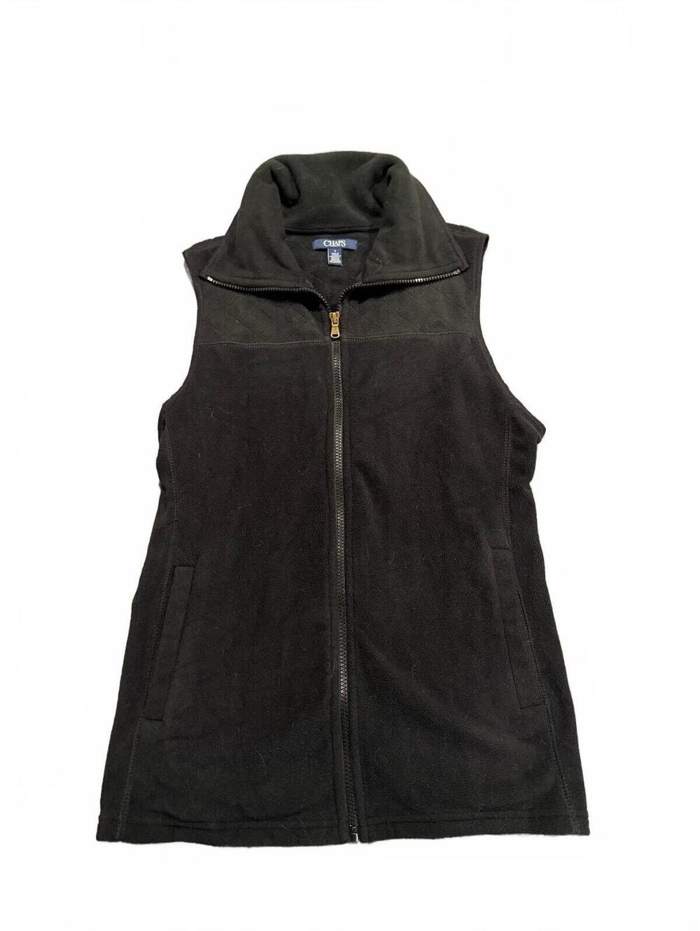 Chaps black fleece vest